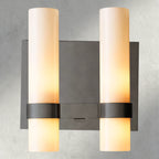 Ravelle Milk Glass Double Sconce-Wall Sconce-Manorlights
