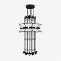 Rayonne Art Deco Chandelier - Ø 35.4″ × H 72″Black & WhiteManorlights