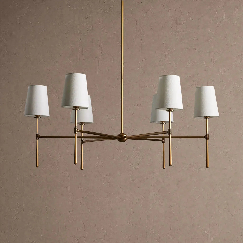 Rhodas Round Chandelier - 5-LightBrassBlushlighting