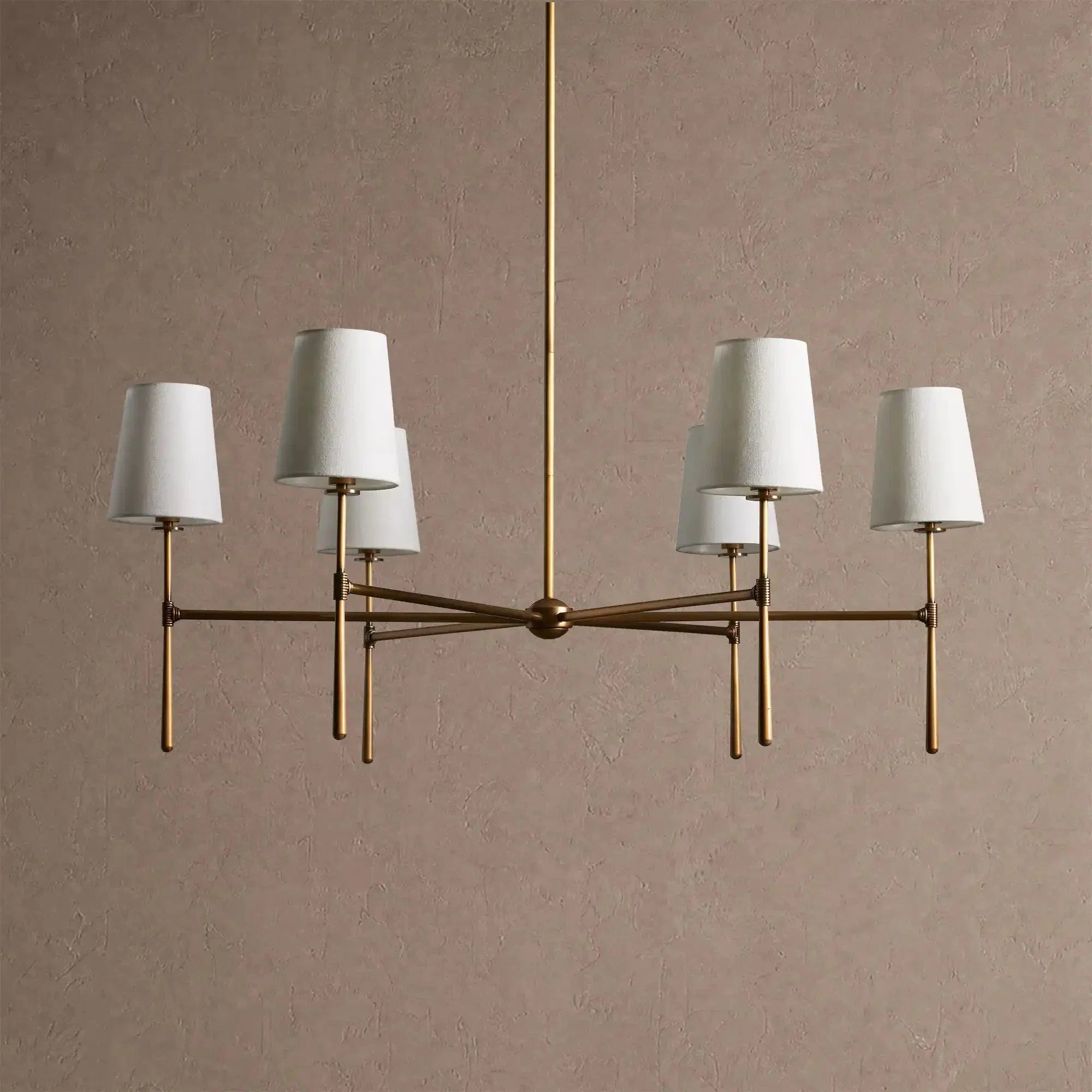 Rhodas Round Chandelier - 5-LightBrassBlushlighting
