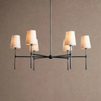 Rhodas Round Chandelier - 5-LightBlackBlushlighting