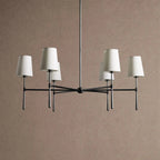 Rhodas Round Chandelier - 5-LightBlackBlushlighting