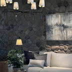 Rhodas Round Chandelier - brass finish, modern home lighting
