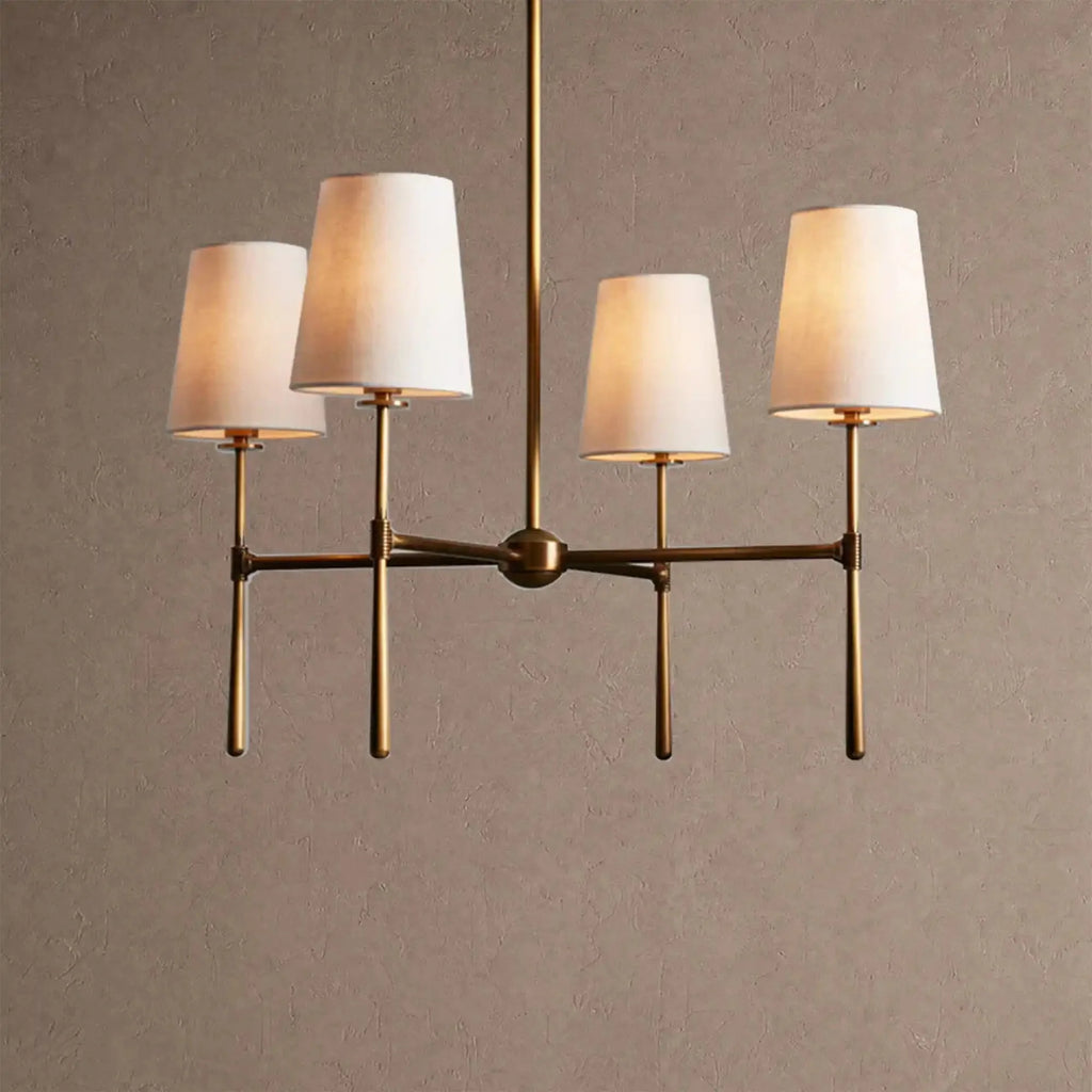 Rhodas Round Chandelier - 4-LightBrassBlushlighting
