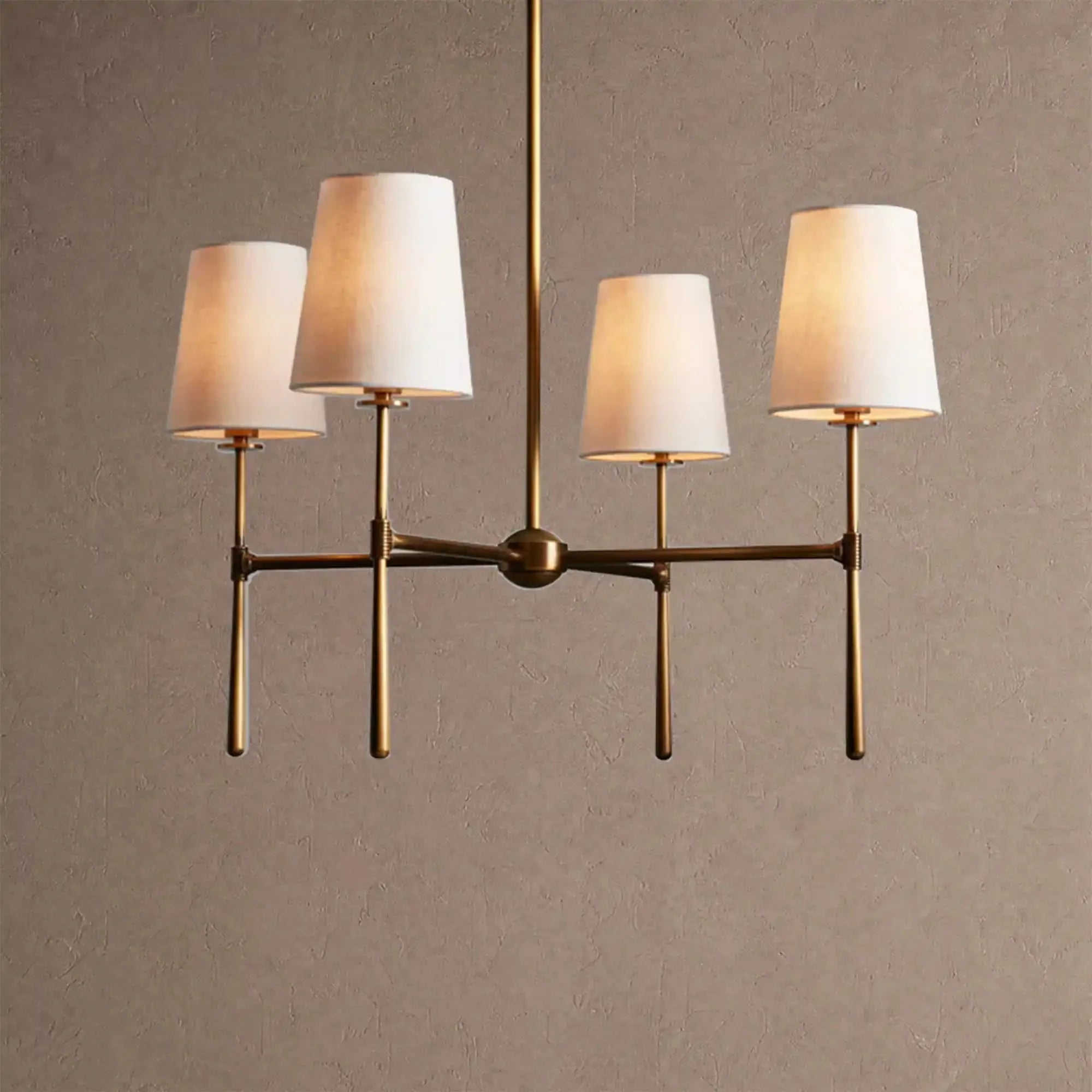 Rhodas Round Chandelier - 4-LightBrassBlushlighting