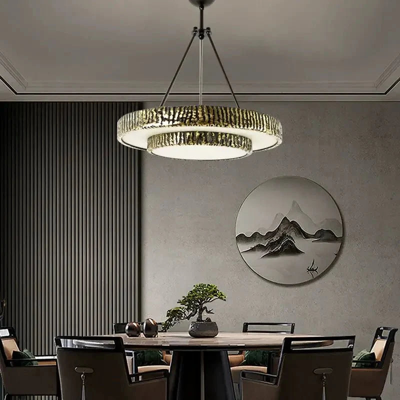 Round Vintage Alabaster Chandelier - Manorlights
