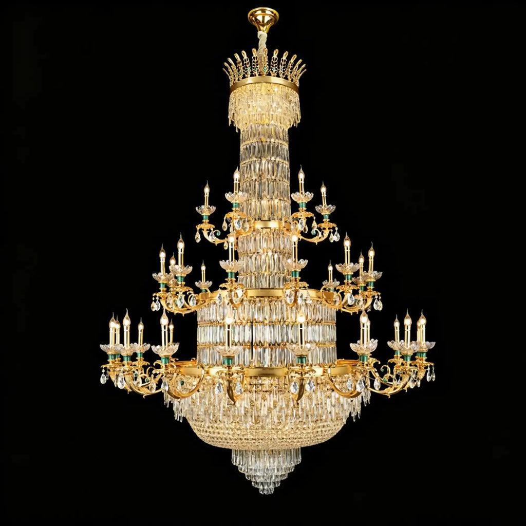 Royal Palace Crown Tiered Crystal Chandelier - 81Lights/D66.93"*H90.55"(D170cm*H230cm)Warm LightManorlights
