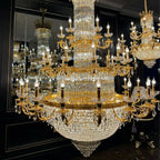 Royal Palace Crown Tiered Crystal Chandelier - CustomWarm LightManorlights