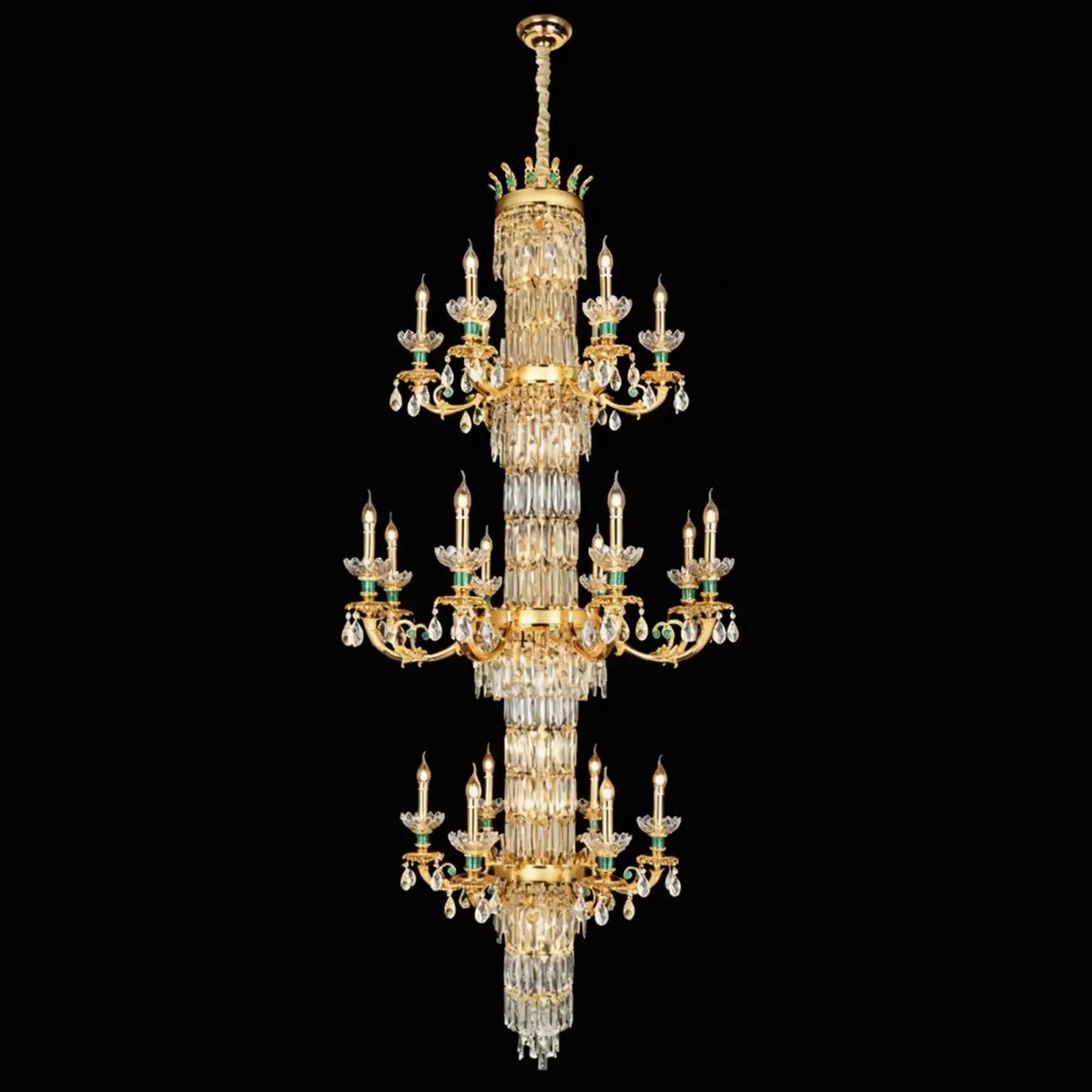 Royal Palace Crown Tiered Crystal Chandelier - 41Lights/D36.6"*H86.6"(D93cm*H220cm)Warm LightManorlights