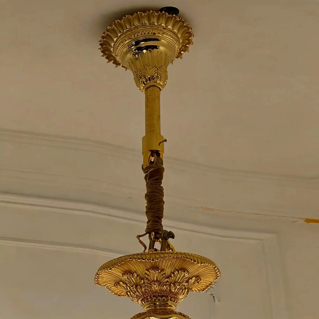 Royal Versailles Malachite Inlay Gilded Brass Candles Chandelier - Style D: D72.1"*H102.4" (D183cm*H260cm)/500kgWarm LightManorlights