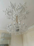 Rustic Antique European Candle Crystal Chandelier Popular Farmhouse Ceiling Light Fixture For Living Room - 15 Lights D36.2"*H22"/24.2kgWarm LightBlushlighting