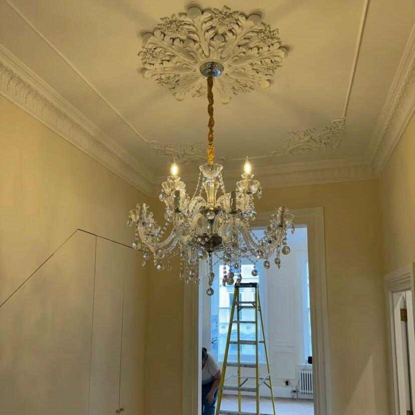 Rustic Antique European Candle Crystal Chandelier Popular Farmhouse Ceiling Light Fixture For Living Room - 24 Lights D47.2"*H25.6"Warm LightBlushlighting