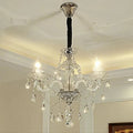 Rustic Antique European Candle Crystal Chandelier Popular Farmhouse Ceiling Light Fixture For Living Room - 3 Lights D20.1"*H17.7"Warm LightBlushlighting