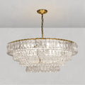 Art Glass Ghiaccio Round Chandelier 36" 48" 60"-MEET LIGHTING