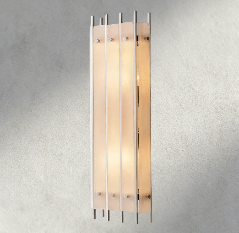 San Marco Alabaster Grand Rectangular Sconce-wall sconce-Manorlights