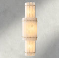 San Marco Alabaster Grand Round Sconce-wall sconce-Manorlights