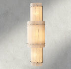 San Marco Alabaster Grand Round Sconce-wall sconce-Manorlights