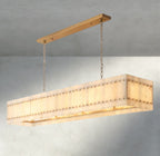 San Marco Alabaster Linear Chandelier 54", 72"-chandelier-Manorlights