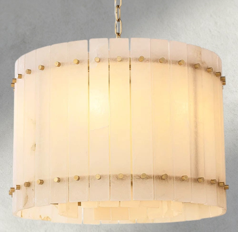 San Marco Alabaster Round Chandelier 22", 37", 48", 60"-chandelier-Manorlights