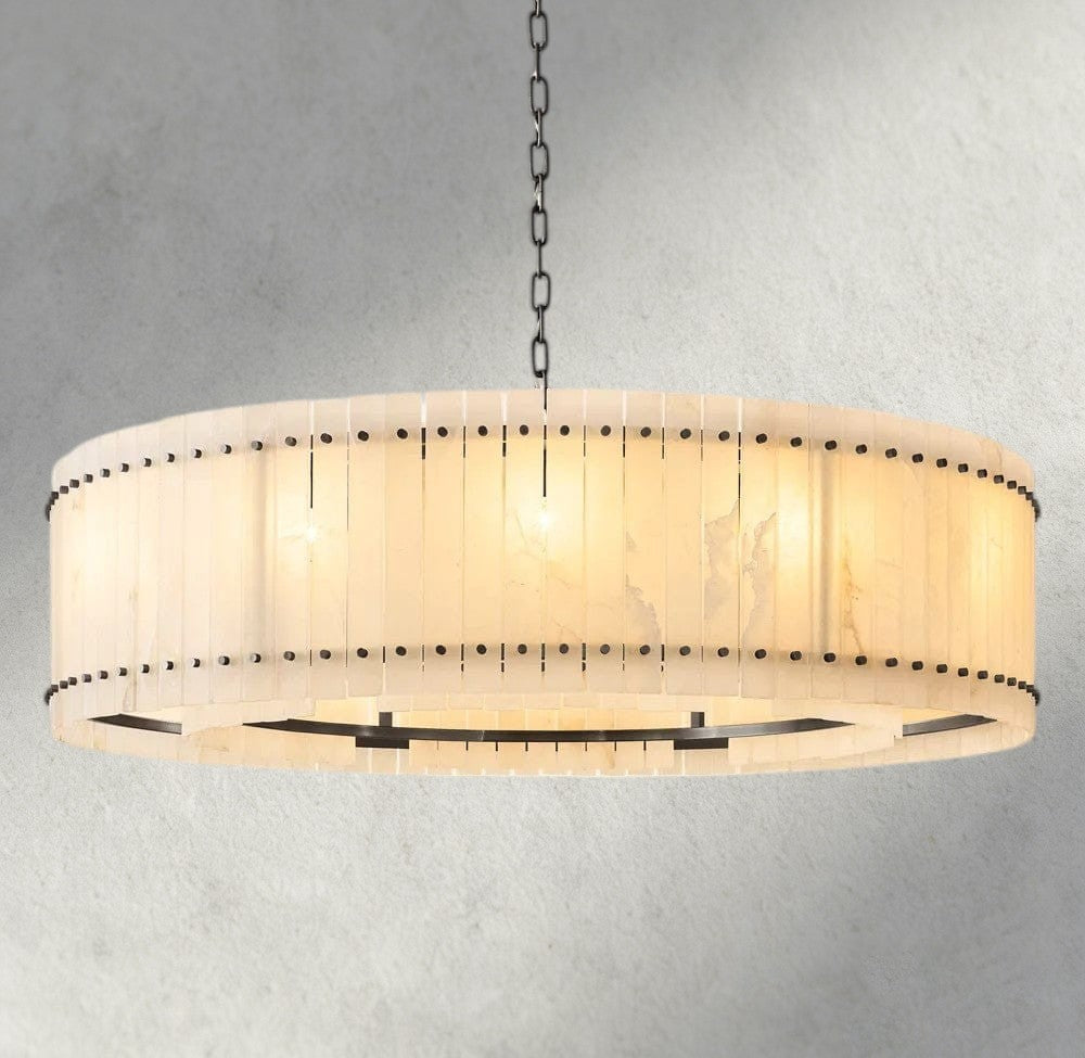San Marco Alabaster Round Chandelier 22", 37", 48", 60"-chandelier-Manorlights