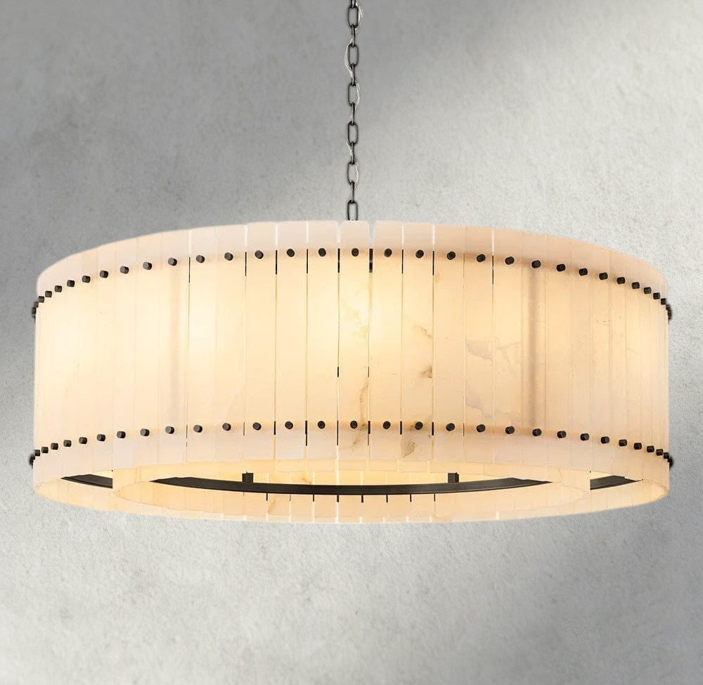 San Marco Alabaster Round Chandelier 22", 37", 48", 60"-chandelier-Manorlights