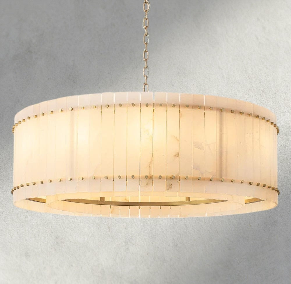 San Marco Alabaster Round Chandelier 22", 37", 48", 60"-chandelier-Manorlights