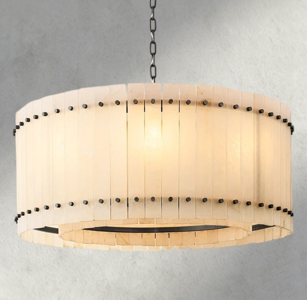 San Marco Alabaster Round Chandelier 22", 37", 48", 60"-chandelier-Manorlights