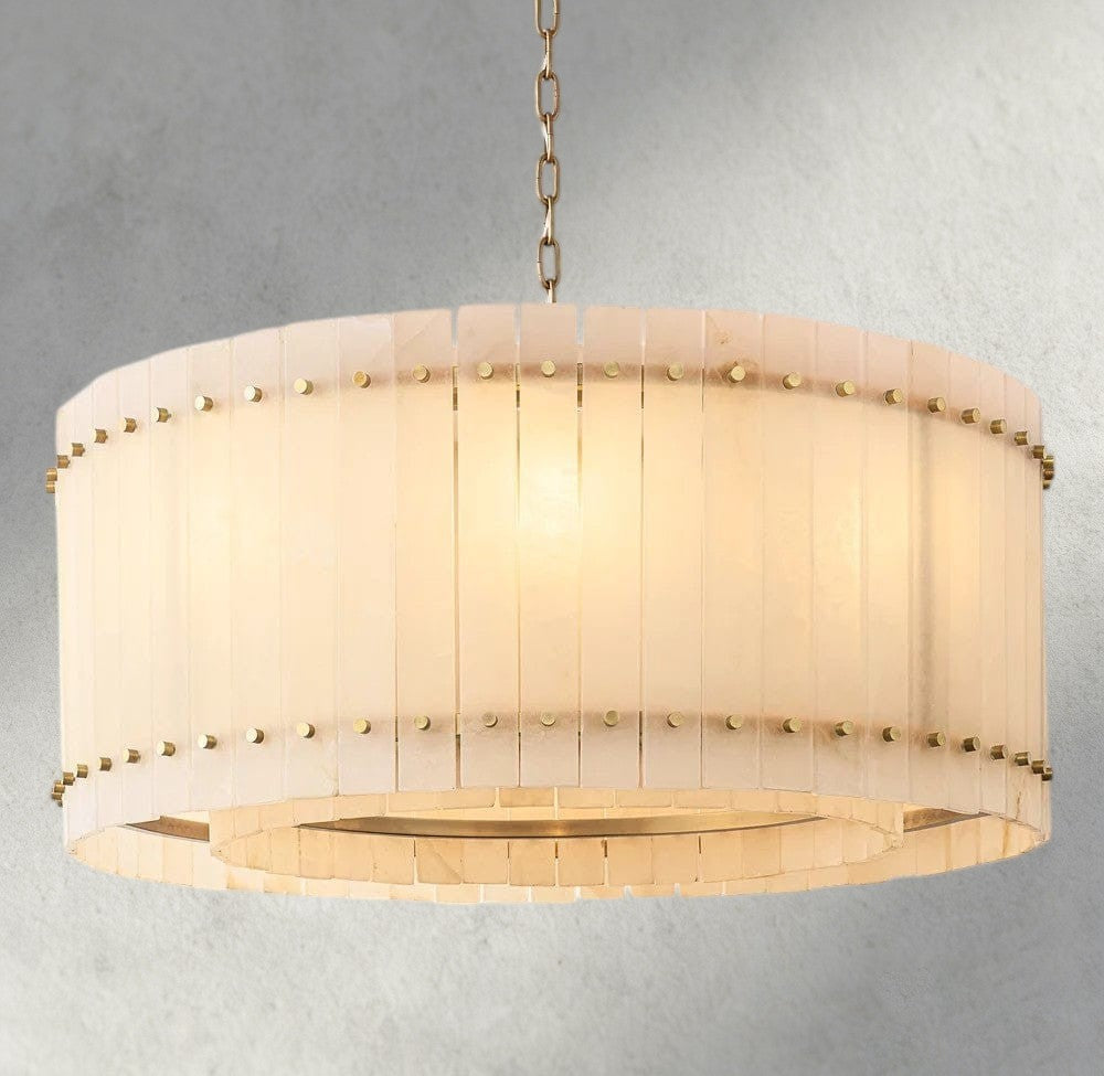 San Marco Alabaster Round Chandelier 22", 37", 48", 60"-chandelier-Manorlights