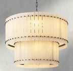 San Marco Alabaster Round Tiered Chandelier 22", 37", 48", 60"-chandelier-Manorlights