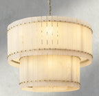 San Marco Alabaster Round Tiered Chandelier 22", 37", 48", 60"-chandelier-Manorlights