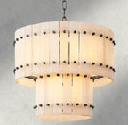 San Marco Alabaster Round Tiered Chandelier 22", 37", 48", 60"-chandelier-Manorlights
