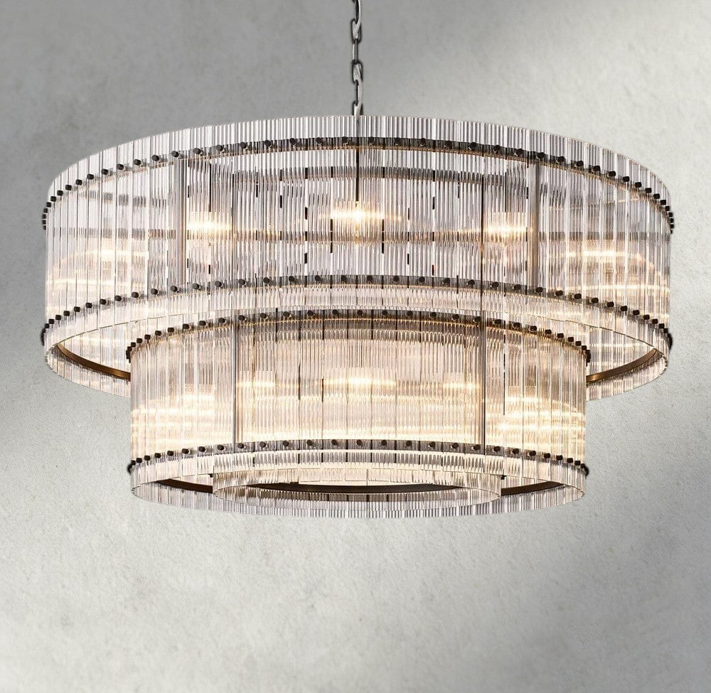 San Marco Two-Tier Round Chandelier 22", 37", 48", 60"-chandelier-Manorlights
