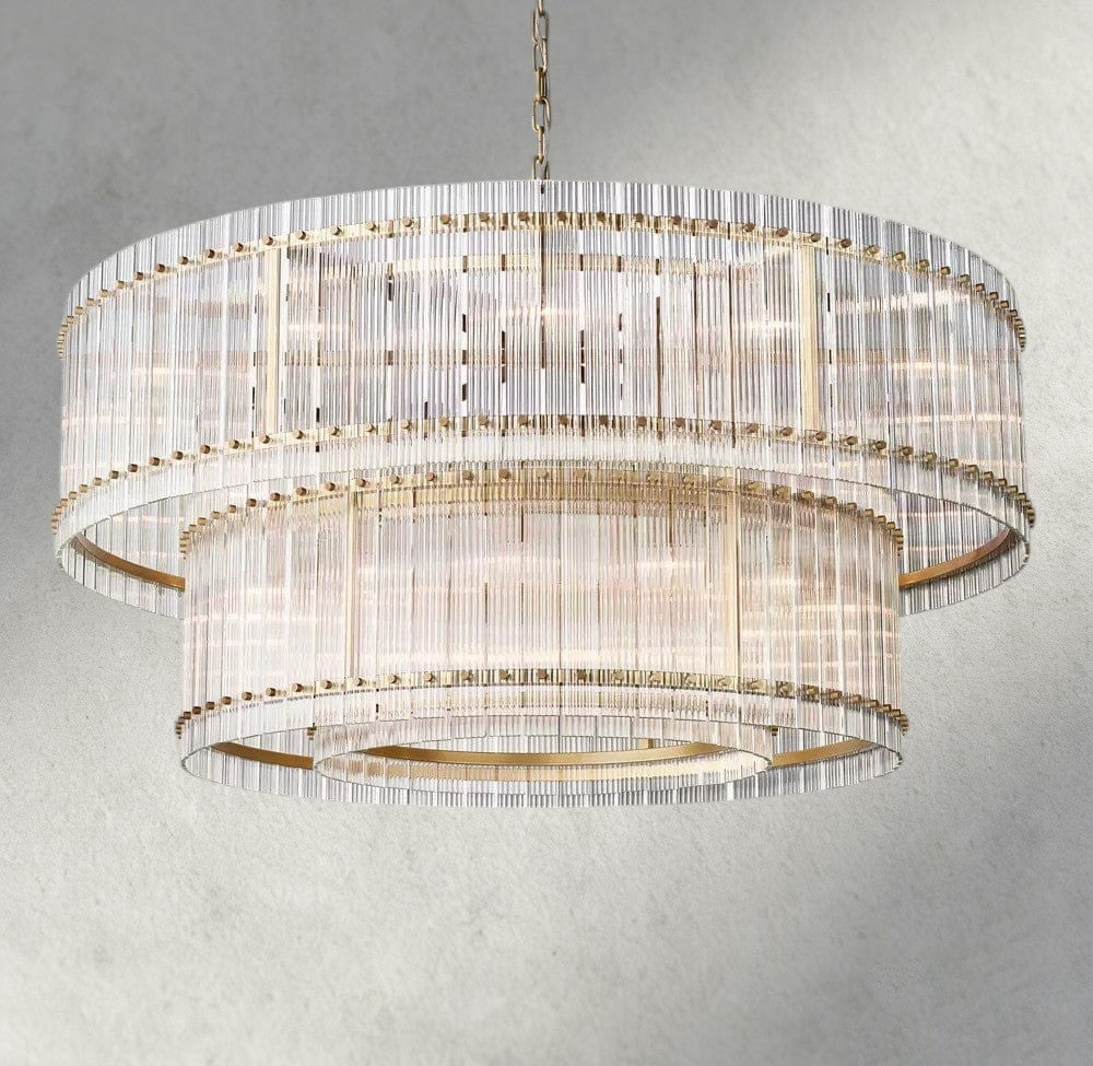 San Marco Two-Tier Round Chandelier 22", 37", 48", 60"-chandelier-Manorlights