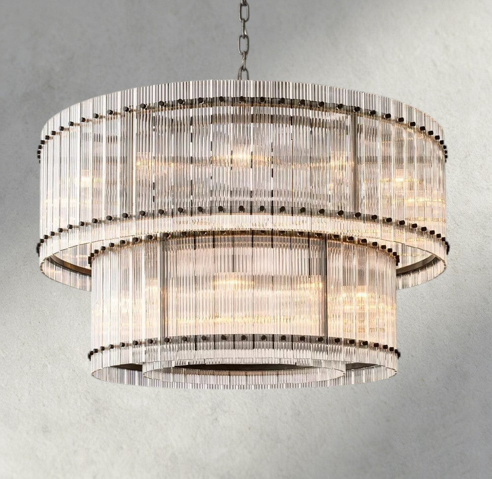 San Marco Two-Tier Round Chandelier 22", 37", 48", 60"-chandelier-Manorlights