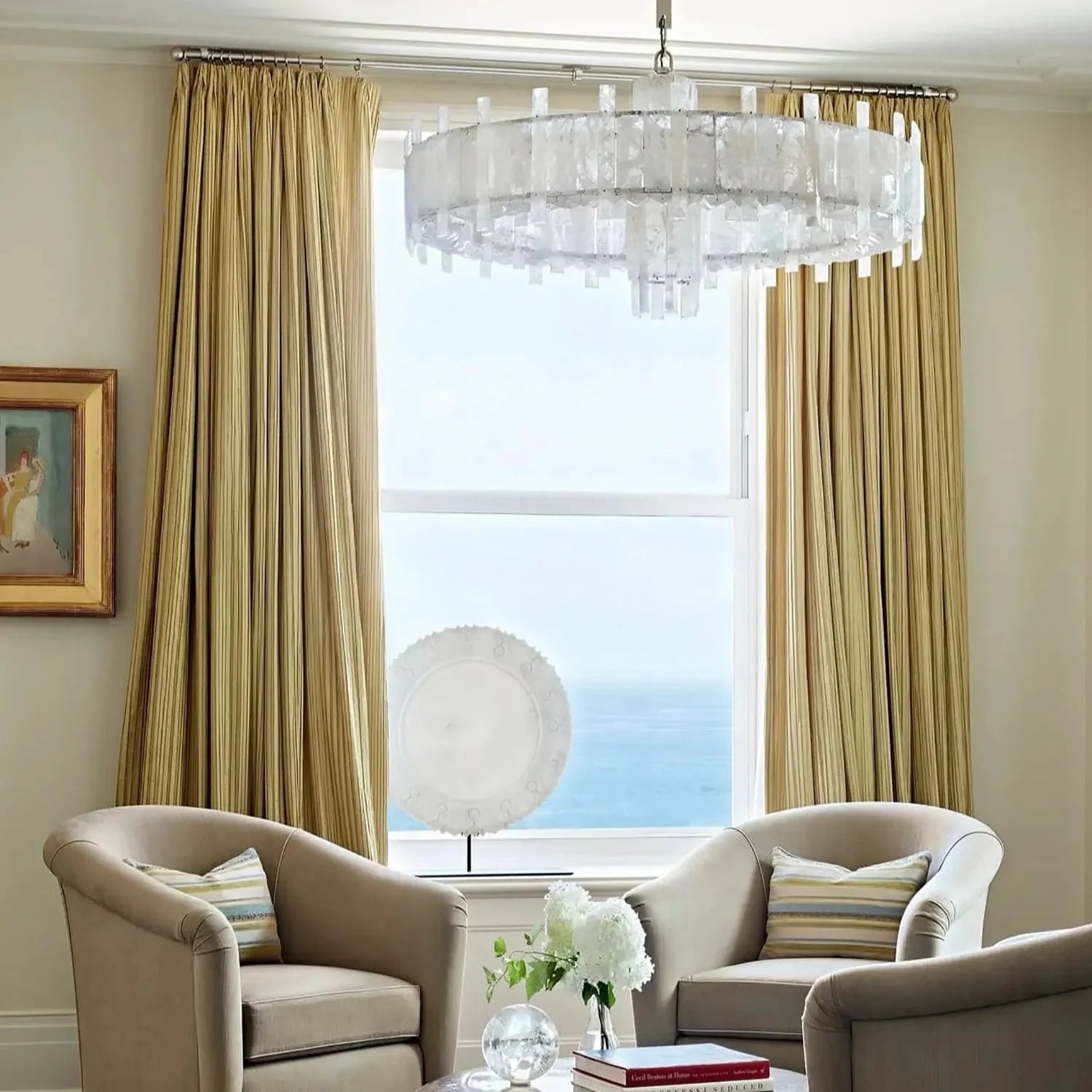 Saturn chandelier - CDR SATURN TRANSPARENT-Manor Lights