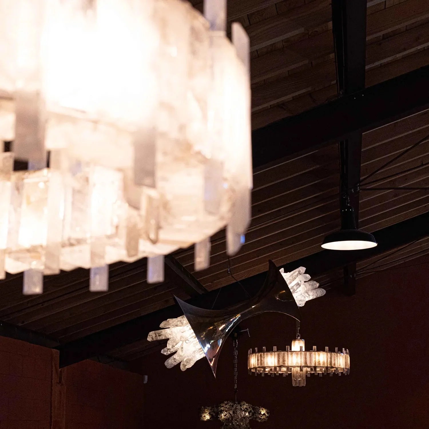 Saturn chandelier - CDR SATURN TRANSPARENT-Manor Lights