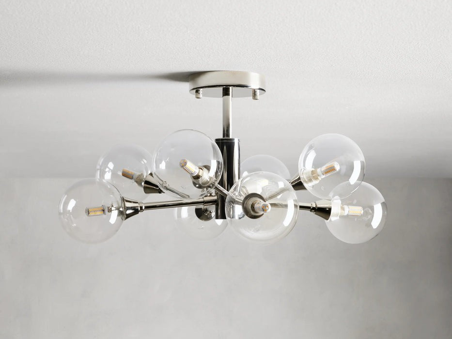 Sera Glass Globe Flushmount-Flushmount-Manorlights