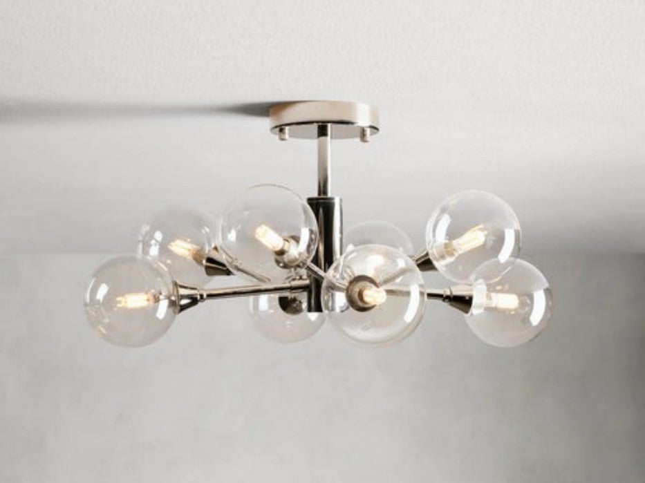 Sera Glass Globe Flushmount-Flushmount-Manorlights