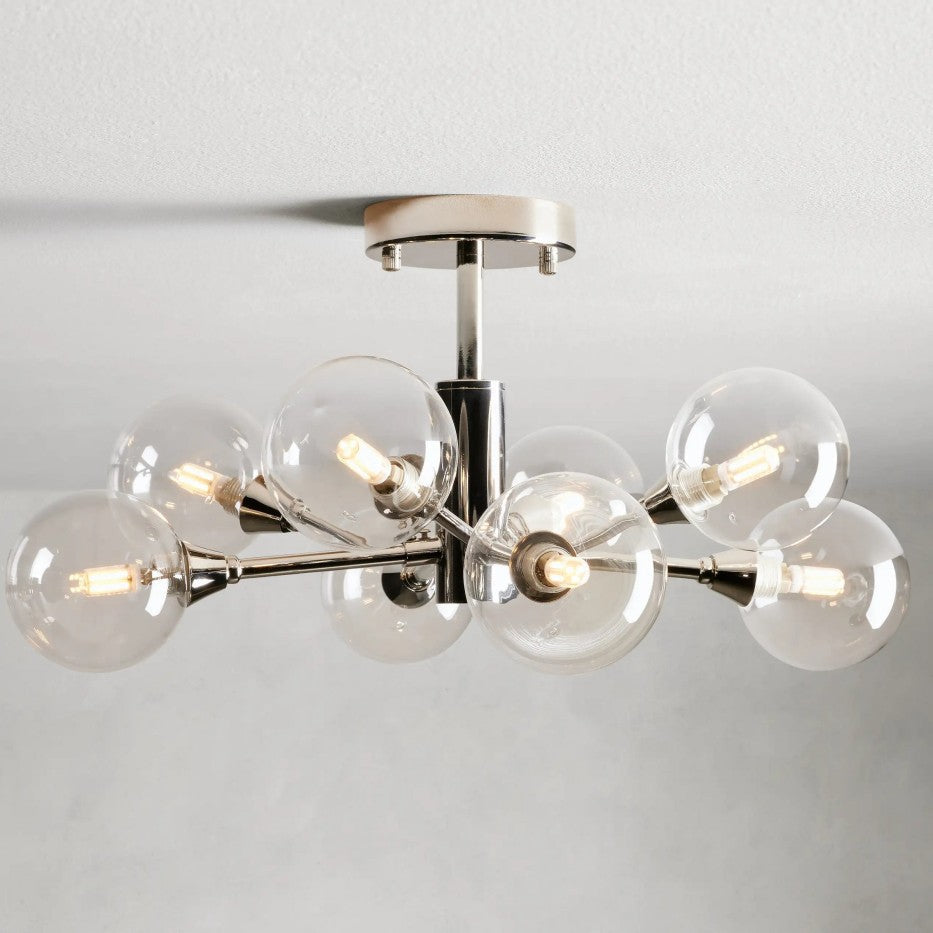 Sera Glass Globe Flushmount-Flushmount-Manorlights