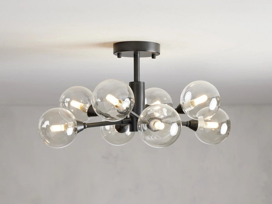Sera Glass Globe Flushmount-Flushmount-Manorlights