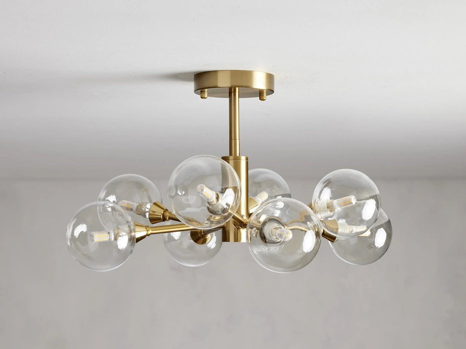 Sera Glass Globe Flushmount-Flushmount-Manorlights