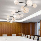 Sian Modern Sphere Delight - Modern Artistic Alabaster Pendant Light - Manorlights