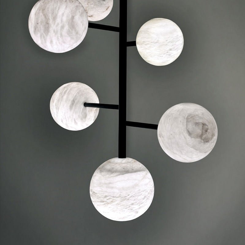 Sian Modern Sphere Delight - Modern Artistic Alabaster Pendant Light - Manorlights
