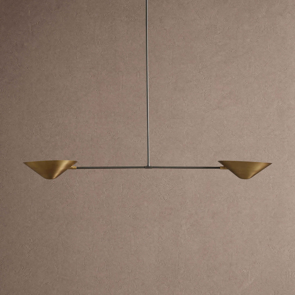 Simms 2-Light Linear Chandelier - Manorlights