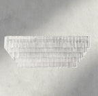 Sirene Clear Glass Rectangular Chandelier 59"-chandelier-Manorlights