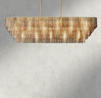 Sirene Smoke Glass Rectangular Chandelier 59", 77"-chandelier-Manorlights