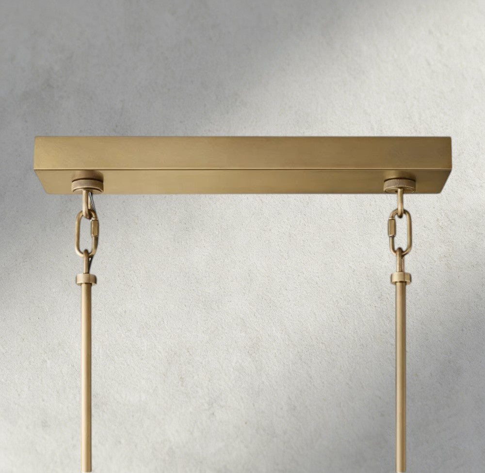 Sirene Smoke Glass Rectangular Chandelier 59", 77"-chandelier-Manorlights