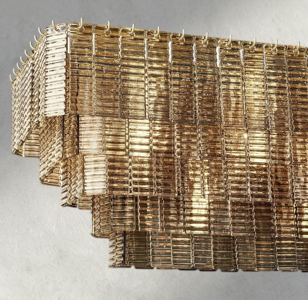 Sirene Smoke Glass Rectangular Chandelier 59", 77"-chandelier-Manorlights