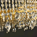 Zara Gold Crystal Chandelier for Living Room & Dining Room-Crystal Chandelier-Manorlights