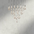 36" / Nickle Soltaire Round Chandelier 17", 24", 36", 58"